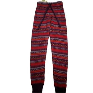 NWT Sugar & Bruno Chalet We Dance Youth Leggings YOS Pink Fair Isle Knit‎ $70
